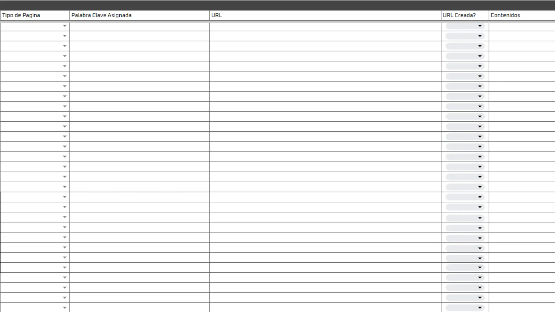 information architecture more extra content This method is very practical because it not only gives you a real and usable structure for your website, but with the extra information in the next columns, like the keyword assigned to each page and space to upload your content drafts, you can also keep a full backup of your site's content using only Google Docs and Google Sheets.